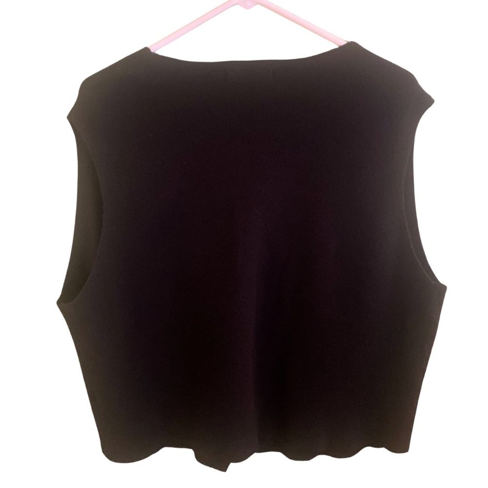 Lillusory Black Sweater Vest Top Size 2XL Sleeveless Stretch Y2K Button Up Knit - Picture 8 of 11